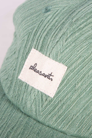 Chevron textured green upcycled cap