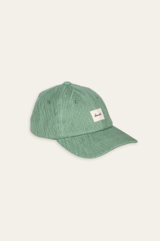 Chevron textured green upcycled cap