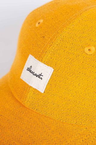 Herringbone orange upcycled cap