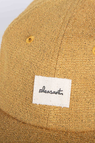 Bouclé yellow upcycled cap