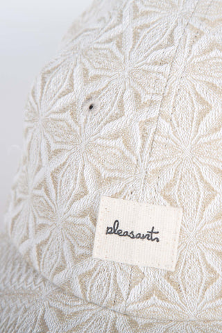 Textured geometric beige upcycled cap