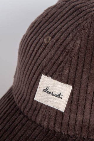 Ribbed corduroy brown upcycled cap