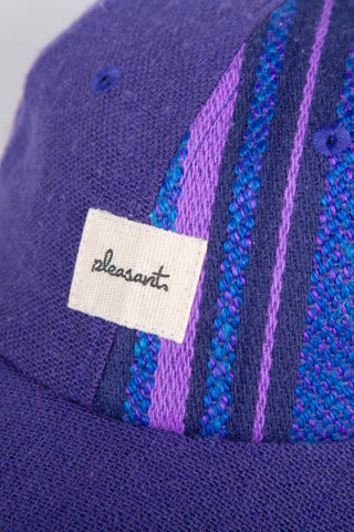 Woven striped purple upcycled cap