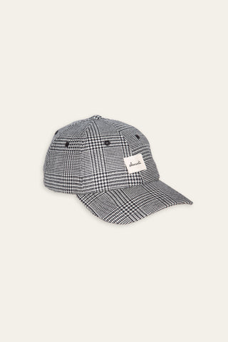 Houndstooth grey upcycled cap