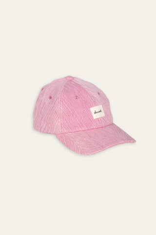 Diagonal textured pink upcycled cap
