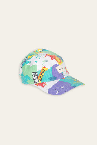 Zoo multicolor upcycled cap