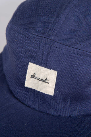 Pattern navy upcycled 5-panel cap
