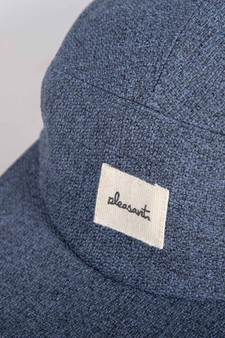 Heathered blue upcycled 5-panel cap