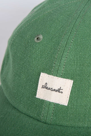 Washed twill green upcycled cap