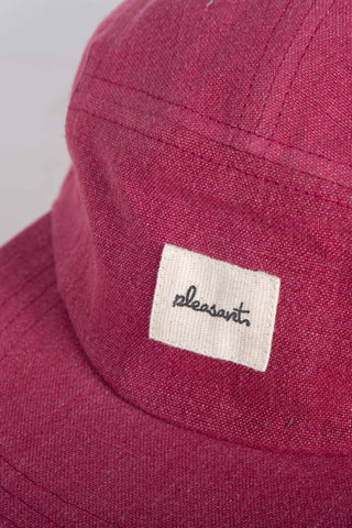 Heathered bordeaux upcycled 5-panel cap