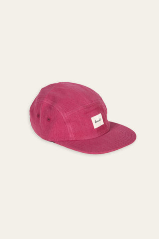 Heathered bordeaux upcycled 5-panel cap