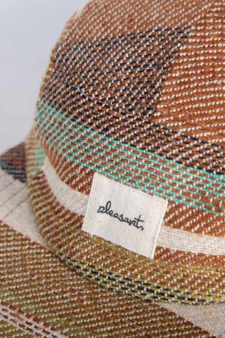 Woven multicolor upcycled 5-panel cap