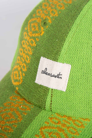 Geometric woven green upcycled cap