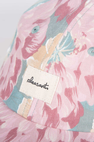 Pastel floral multicolor upcycled cap