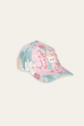 Pastel floral multicolor upcycled cap