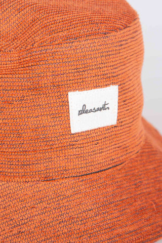 Rustic orange upcycled bucket hat