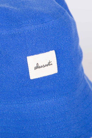 Crisp blue upcycled bucket hat