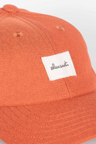 Vibrant orange upcycled kids cap
