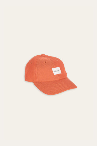 Vibrant orange upcycled kids cap