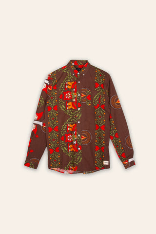 Brown Christmas upcycled shirt