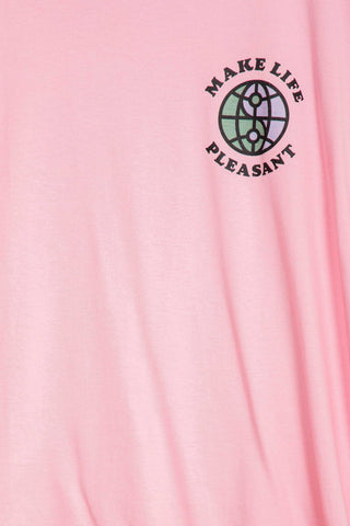 Make life Pleasant pink tee