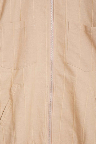 Rugged beige upcycled jacket