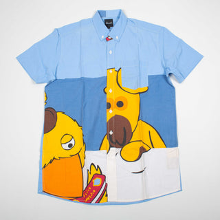 Yellow bear upcycled shirt