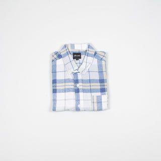 Blue checkered upcycled shirt