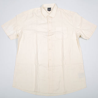 Off white round collar upcycled shirt