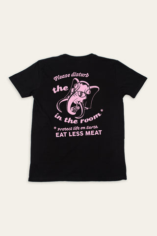 Elephant in the room black tee