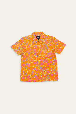 Happy 70s upcycled kids shirt