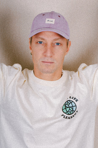 Heathered pink upcycled cap