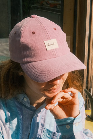 Heathered pink upcycled cap