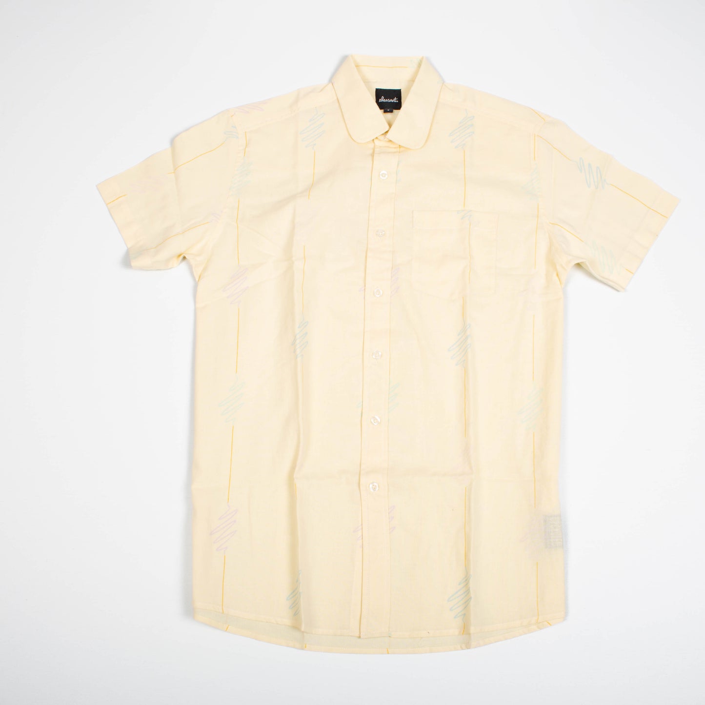 yellow butter upcycled shirt