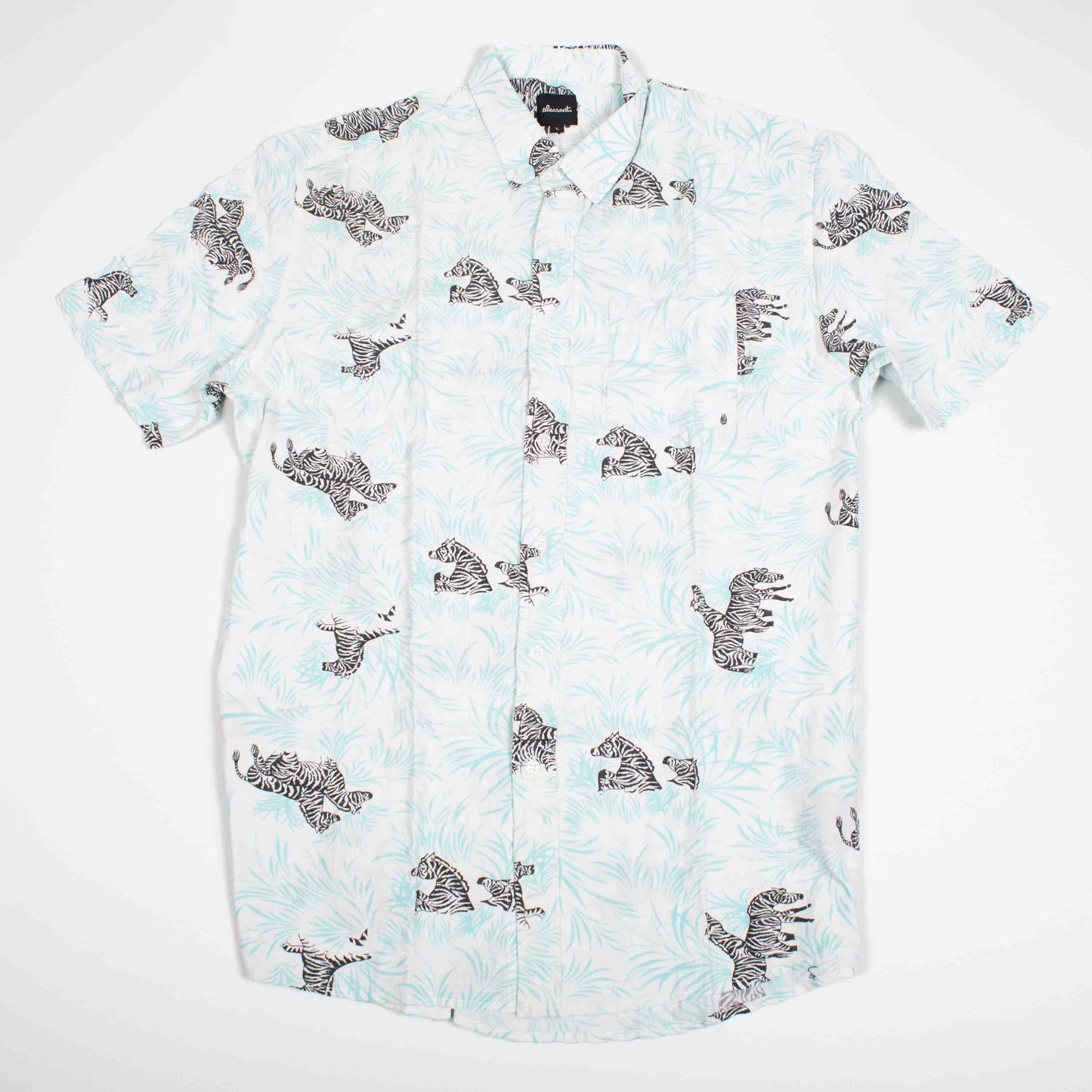 zebras poppin upcycled shirt