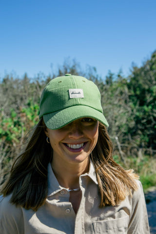 Soft green upcycled cap