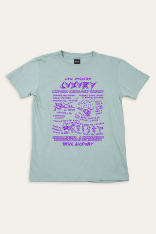 Low emission luxury dust green tee