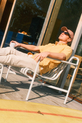 Mustard upcycled shirt