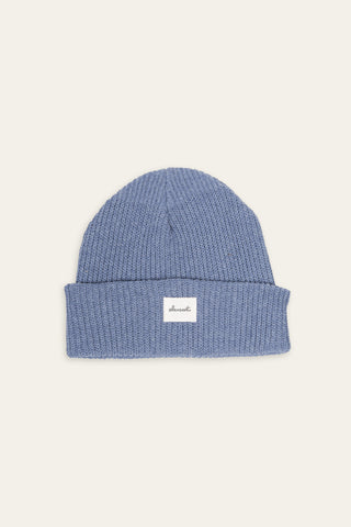 Ocean blue recycled wool beanie