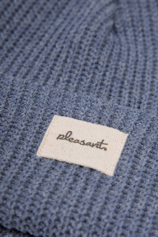Ocean blue recycled wool beanie