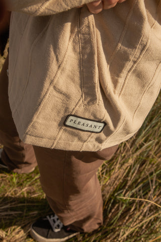 Rugged beige upcycled jacket