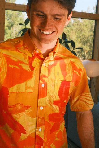 Orange juice upcycled shirt