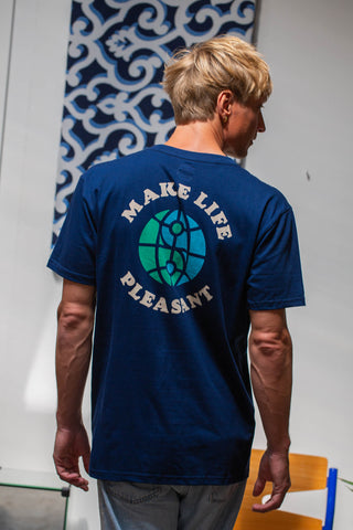 Make life Pleasant navy tee