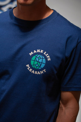 Make life Pleasant navy tee