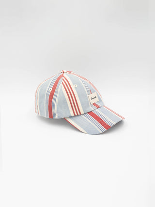 Summer vintage stripes upcycled cap