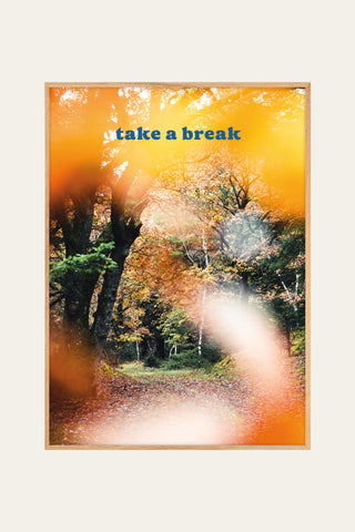Take a break autumn poster