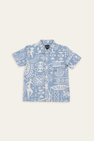 Tiki upcycled kids shirt