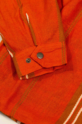 Orange striped upcycled thy jacket