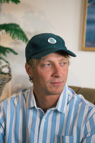 Velour vibes green upcycled cap