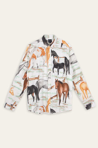 Wild horses upcycled shirt